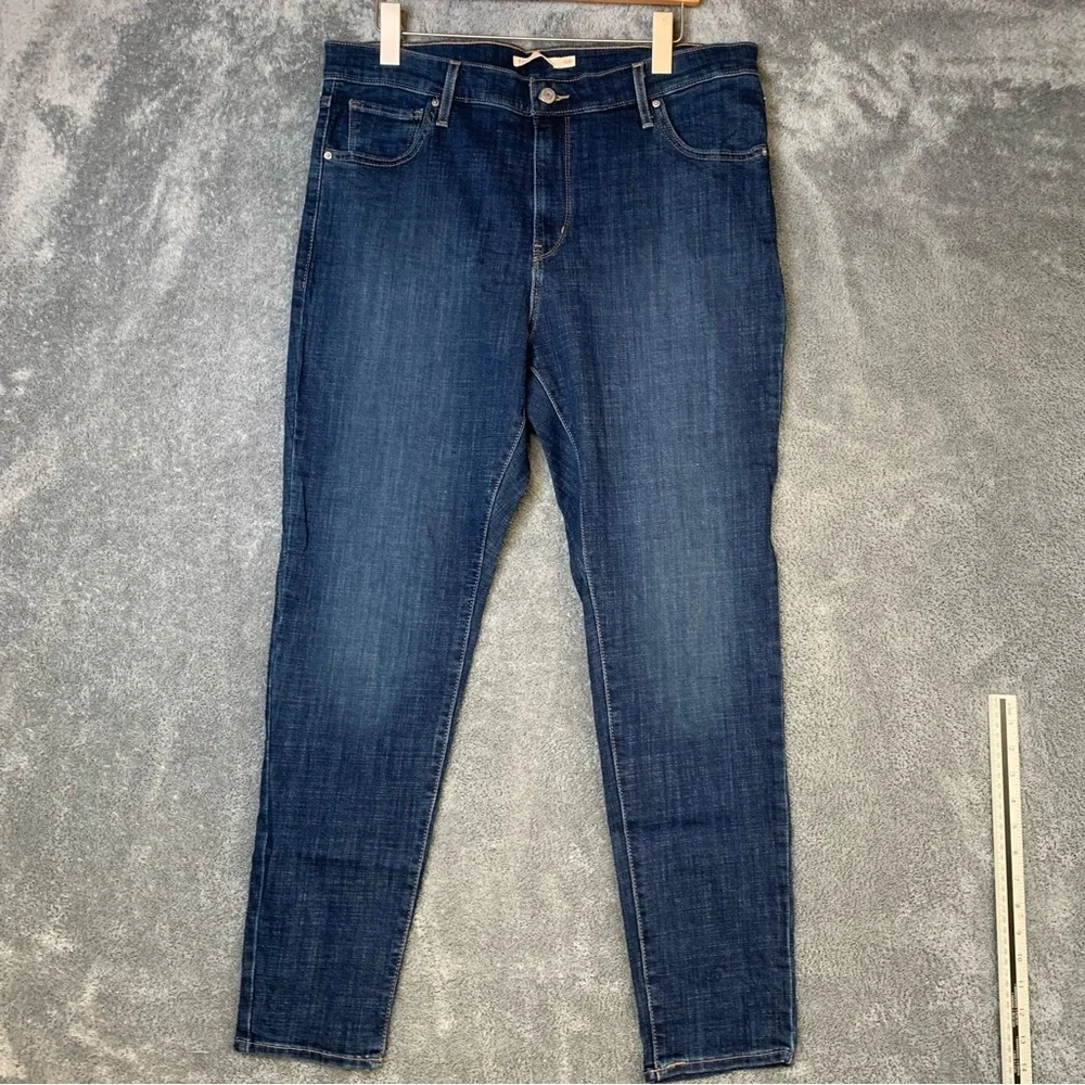 NEW! Levi’s High Rise Skinny 16W (36”W) and 29” Inseam Dark Blue Wash Stretchy - Picture 12 of 12